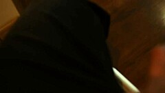 this isn't my dildo, it's a real cock! lovely dove gets a creampie from the courier in doggystyle.