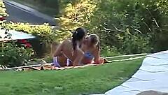 Petite teens chloe and summer enjoy outdoor activities