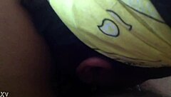 Mature black ebony bbw lady sucks good dick in blowjob