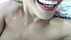 Does this beautiful Mexican girl enjoy her toy in her ass and pussy?