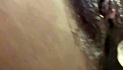 attractive ebony tgirl enjoying solo time with toys