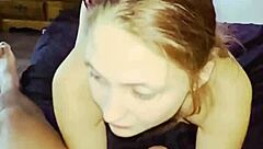 Cheating Whore Sucks Big Black Cock in Front of Loser Boyfriend