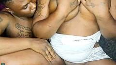 playing with curvy ebony babe's stunning body