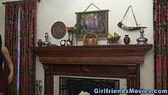 Lesbian Milf Rubs Big Tit On Babe's Pussy While Tribbing And Masturbating In High Definition