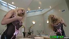 Blonde, what are you doing with two black cocks?