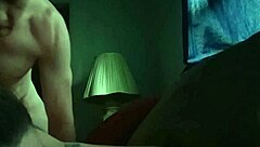 Wife lovingly sucks and fucks her husband's big cock in bedroom