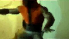 Sexy male stripper performs at party