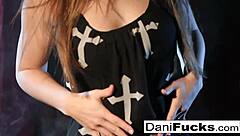 hot gothic vampire dani teases with big tits