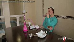 hot gay guys strip naked in sauna.