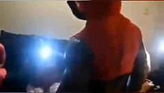 Sexy male stripper performs at party