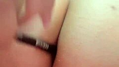 I play with a pen in my ass during amateur fun