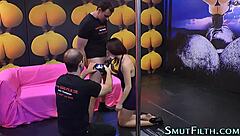 yo, wanna watch this euro skank swallow loads of jizz?