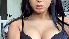 Cute Asian Strips and Plays with Dildo, Teasing You