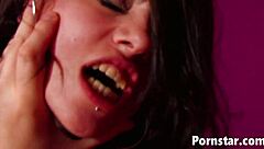 Busty babe Gigi Love enjoys a hardcore sucking and fucking session