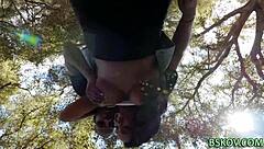 Babe Enjoys Outdoor Handjob And Blowjob In High Definition