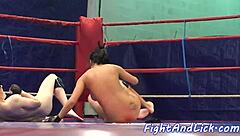 European lesbians wrestling and licking pussy?