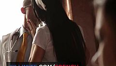 Trio Featuring Busty Nurses In Lingerie And Stockings