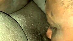 Blonde BBW milf eats ebony pussy