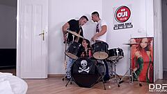 College Roadie Endures Anal and Double Penetration