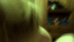 Blonde MILF babe surprises with sloppy deepthroat blowjob on camera