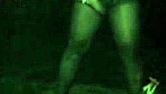 Shemale elizabeth specifically plays with her balls during midnight ritual