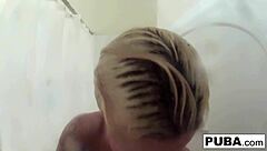 Tattooed big tittied milf helly hellfire takes a long shower nude