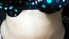 Hotty wild cat Rita playfully interacts with a watermelon