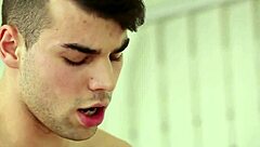 A handsome stud facializes a classy babe in a kinky threesome with anal and doggystyle action