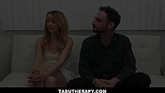 Milf Therapist Joins Petite Blonde Maria Kazi in Family Sex Therapy Session