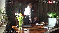 Redhead College Babe Licks Professor’s Wet Pussy