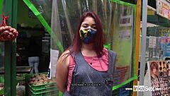 Katy, Beautiful Venezuelan, Sells Fruit And Gets Anal Creampie From Peruvian