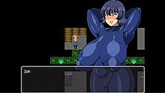 in shipwrecked spaceship todoroki, john cums twice between brunette's giant tits in latex