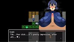 in shipwrecked spaceship todoroki, john cums twice between brunette's giant tits in latex