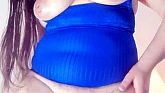 that unfaithful wife is masturbating for her husband's friends, what a real slut.