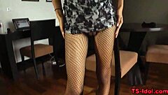 Asian Ladyboy Drenchs In Cumshot