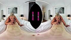 blonde bbw gets doggystyle in shower, bent over with big tits