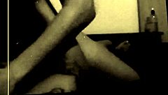 Black and white amateur couple shares intimate moments