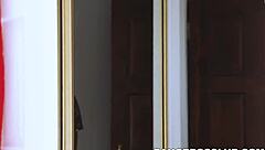 amazing ebony babe handles bbc with her mouth and pussy 😍