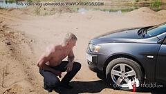 Gay blonde porn with naked muscle man playing the main role
