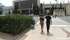 Bound Redhead Feels Public Ass Pain