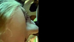 Blonde Amateur Performs Hardcore Interracial Blowjob and Fucking with Big Tits