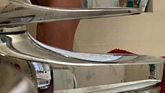 Spy fit girl having orgasm in shower