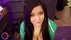 Shy Teen Girlfriend Sucks Cock with Dildo First Time