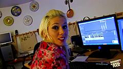 Perky Tits Bounce As Boyfriend Fucks Blonde Girls Asshole!