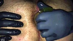 Intense anal plug play with 6cm toy