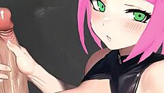 Sakura DELIVERS GREAT HANDJOB in UNCENSORED HENTAI ACTION!