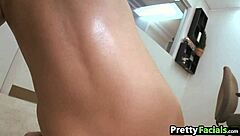 Big booty blonde jasmine jolie receives facial cumshot