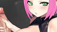 Sakura DELIVERS GREAT HANDJOB in UNCENSORED HENTAI ACTION!