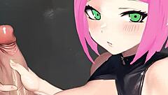 Sakura DELIVERS GREAT HANDJOB in UNCENSORED HENTAI ACTION!