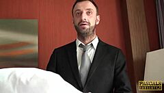 busty maid lucy lane gets ripped by a dominant cock in bdsm